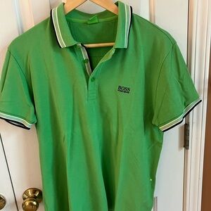 Hugo Boss Men’s Modern Fit Polo, Large, Green